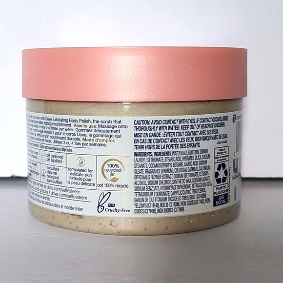 Dove Exfoliating Polish Body Scrub Oatmeal & Calendula Oil 10.5oz - Picture 6 of 6